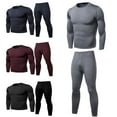 AmShibel Mens Thermal Underwear Set Compression Skiing Winter Warm Base Layers Tight Long Johns