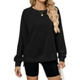 thumbnail image 4 of TEMOFON Fall Tops for Women Casual Long Sleeve Sweatshirts Dressy Crewneck Pullover Sweatshirts Tunic Shirts for Winter Clothes, 4 of 9