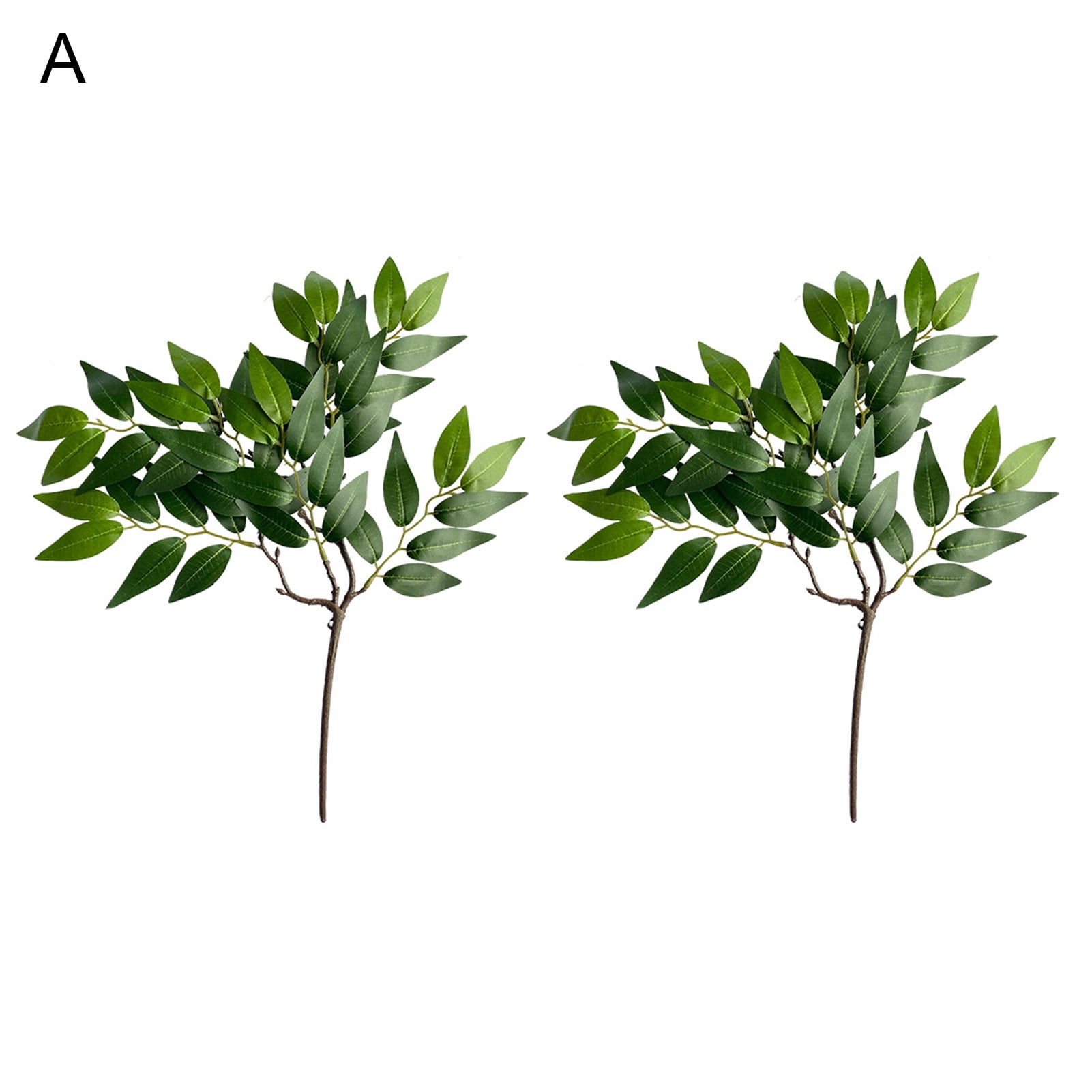 Naturegr 2 Bunches Exquisite Realistic Artificial Leaf Plastic Elegant
