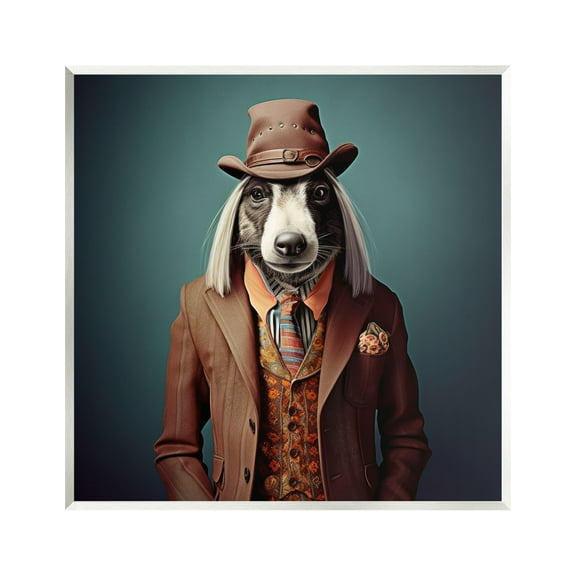 Stupell Industries Vintage Fashion Dog Animals & Insects Painting Unframed Art Print Wall Art, 12 x 12