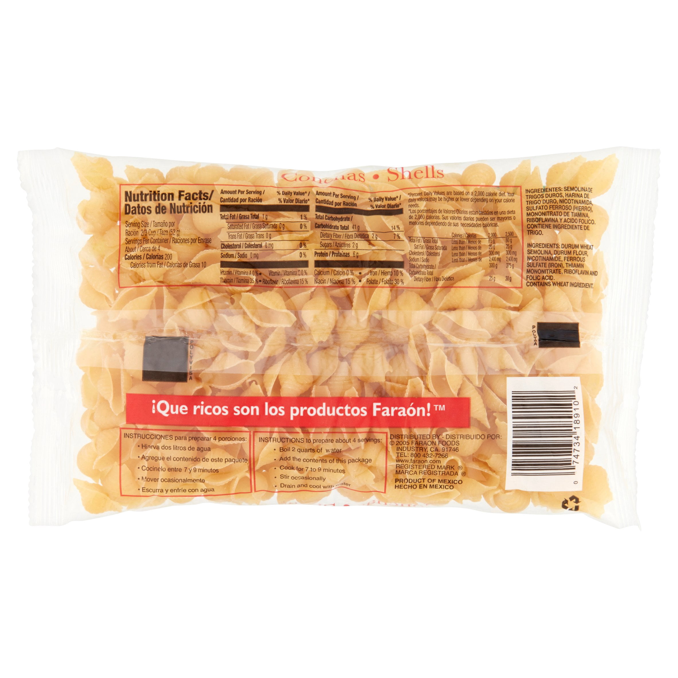 (11 pack) Faraon Enriched Macroni Shells, 7.05 Oz