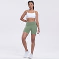 thumbnail image 3 of LWavelet Women's High Waist Tailored Pleated Shorts for Office & Casual Wear Green S, 3 of 8