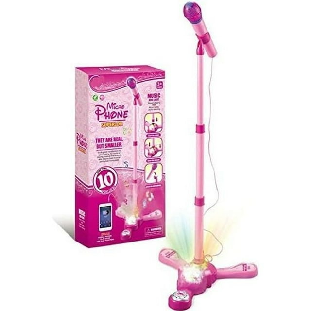 AMOUNE Karaoké pour Enfants - Jouet pour Filles de 3 à 8 Ans - Support Ajustable - Rose