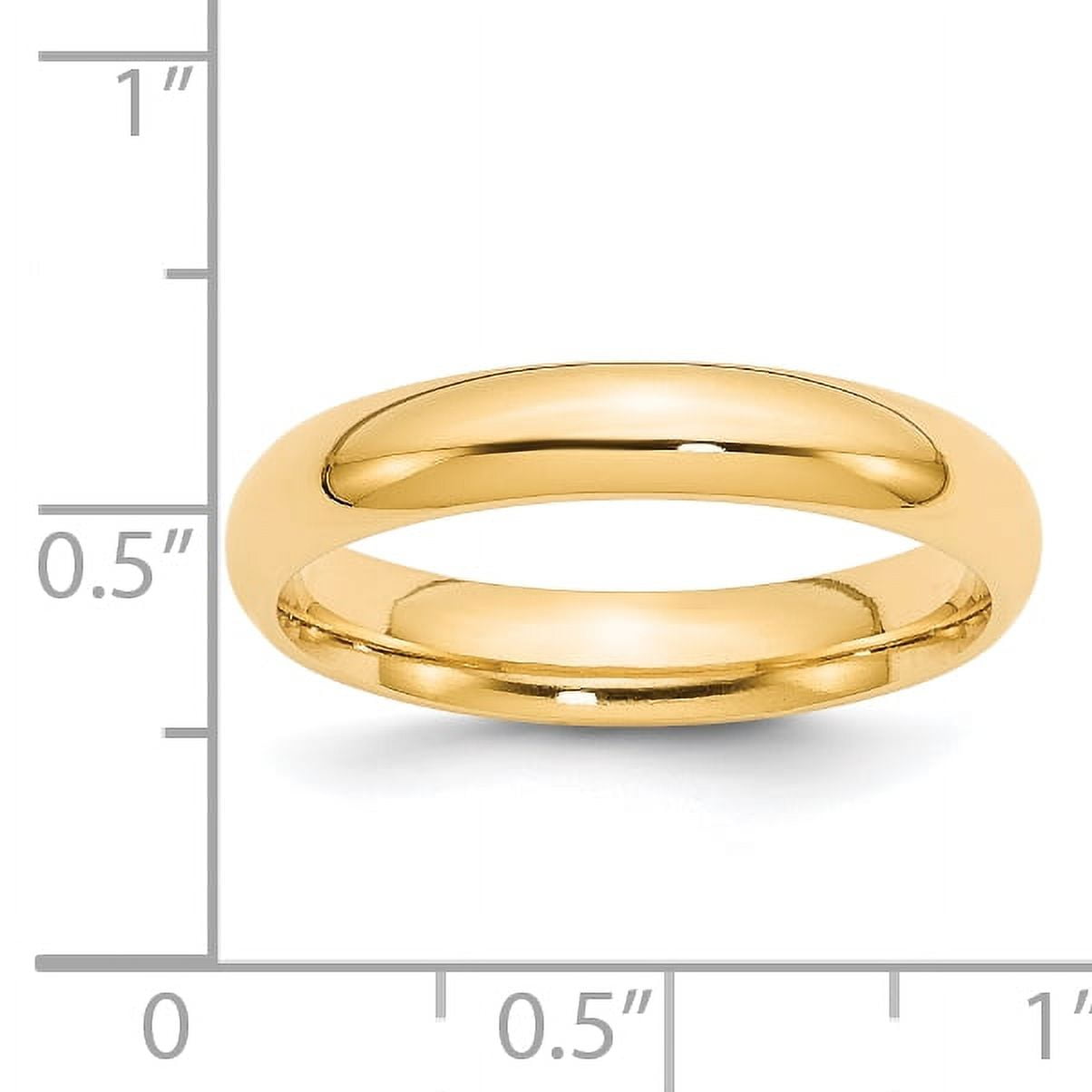 Primal Gold 14 Karat Yellow Gold 4mm Standard Comfort Fit Wedding Band Size 9