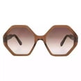 thumbnail image 2 of Salvatore Ferragamo SF 1070S Acetate Womens Round Sunglasses Crystal Brown 55mm Adult, 2 of 2