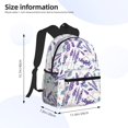thumbnail image 4 of Fotbe Lavender Flowers Lightweight Casual Laptop Backpack for Men and Women, Daily use Waterproof backpack, Backpack for College, 4 of 8