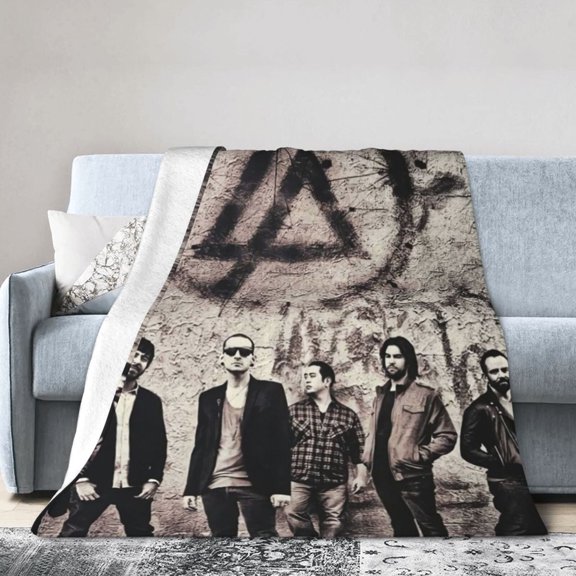 Manta de Linkin Park, manta de tela de superficie vertical súper suave de varios tamaños, acogedora y cálida, adecuada para cama, sofá, campamento, viajes, todas las estaciones, liviana y compacta de