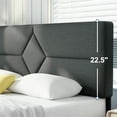 thumbnail image 5 of King Bed Frame, GELBIY King Size Platform Bed with Fabric Upholstered Headboard, Gray, Easy Assembly, No Box Spring Needed, 5 of 5