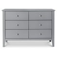 thumbnail image 3 of Carter's By DaVinci Morgan Commode Double en Bois à 6 Tiroirs, Gris, 3 of 13