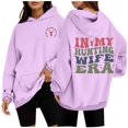 thumbnail image 2 of WEAIXIMIUNG Robes Chandail en Molleton pour Femmes 2025 Décontracté Été Dos Imprimé Manches Longues Pull à Capuche, 2 of 3