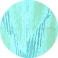 thumbnail image 1 of Ahgly Company Indoor Round Solid Light Blue Modern Area Rugs, 4' Round, 1 of 4