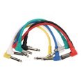 thumbnail image 4 of 6Pcs Guitar Effect Cable,6.35mm Pedals Patch Cables,Right Angle Universal Instrument Stage Studio Cables, 4 of 8