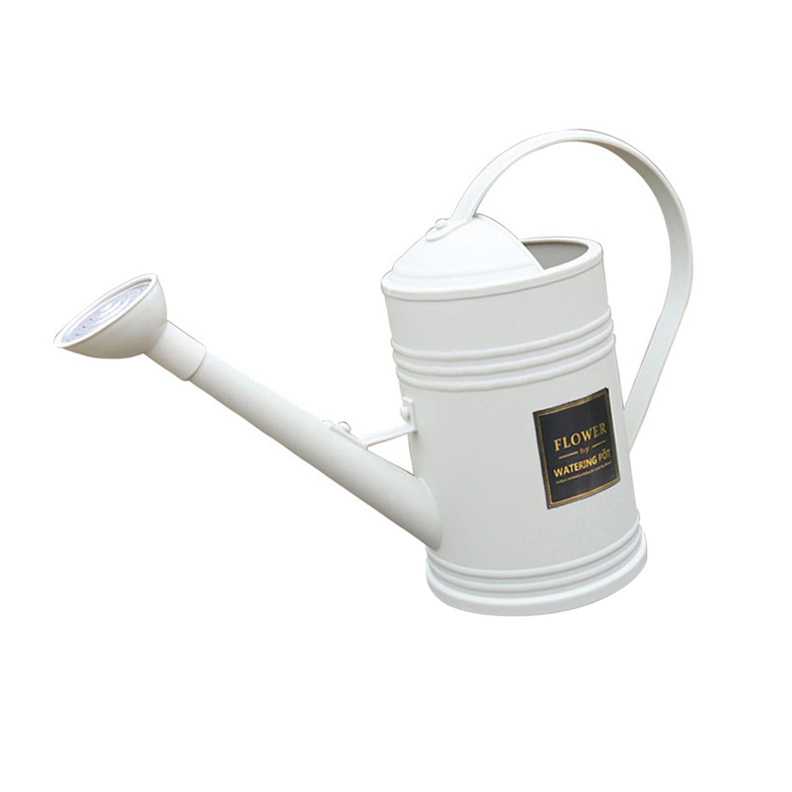 Fzaqwen Garden Watering Can 1.8L Capacity Long Nozzle Watering Bucket for Indoor Outdoor White