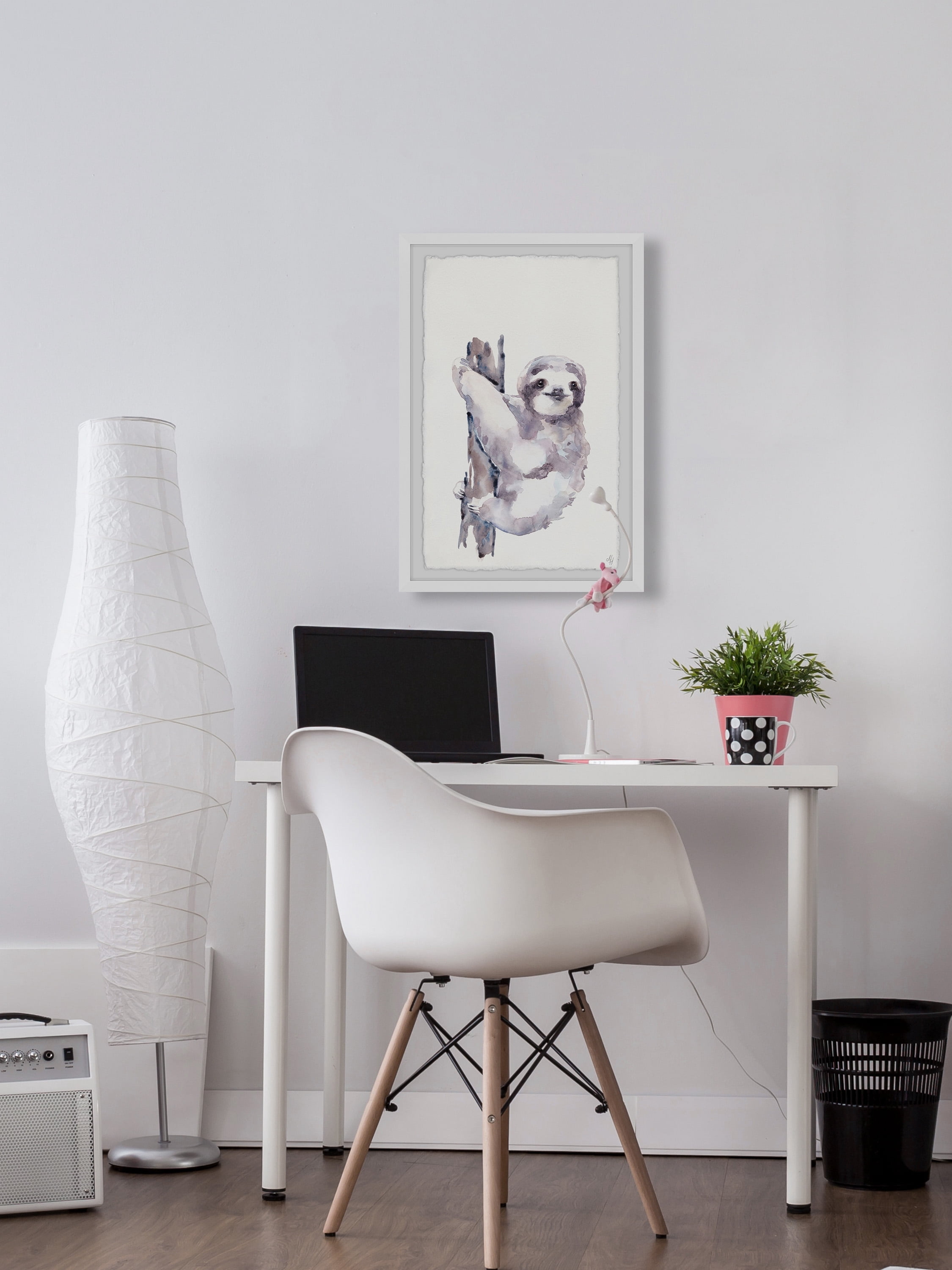 Marmont Hill Happy Sloth Framed Wall Art