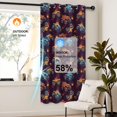thumbnail image 4 of Monster Cartoon Truck Black Pattern Blackout Curtains,Triple Weaved Fabric,Thermal Insulated,Room Darkening,Grommet Top,2 Panels,52x84in(132x213cm), 4 of 6