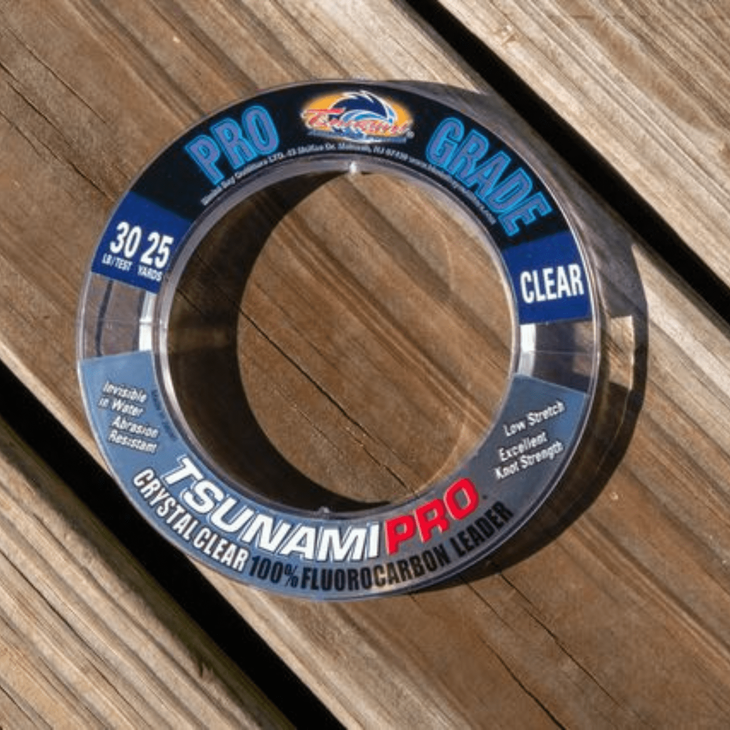 Tsunami Fluorocarbon Leader Fishing Line, 20 lb Test, 25 yd, Clear