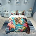 thumbnail image 2 of Erosebridal Cartoon Dog Bedding Twin Size, Colorful Coral Comforter Sets with Sheets, Animal Pet Home Decor, Reversible 7pcs, 2 of 4