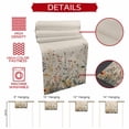 thumbnail image 5 of Vintage Botanical Table Runner 108 Inches Long,Spring Floral Summer Botanical Rustic Cotton Linen Table Runners Dresser Scarves,Tabletop Scarf Furniture Cover for Home Dinner Party Decor 13"x108", 5 of 8