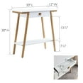 thumbnail image 2 of Leick Home Empiria Wood and Metal Console Table with Drawer, White/Gold, 2 of 24