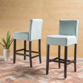 thumbnail image 1 of Tabourets de bar Lora en Tissu Bleu clair (Set de 2), 1 of 4