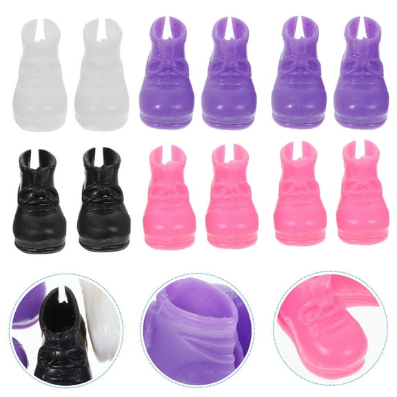 LEORX Doll Boots White Plastic 20Pcs 0.79X0.63X0.43in