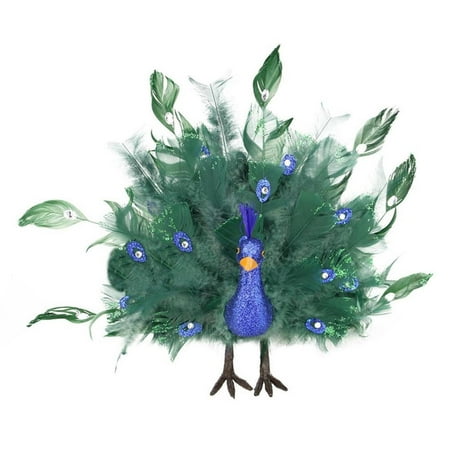 Northlight 14" Peacock Bird with Closed Tail Feathers Christmas Ornament - Green