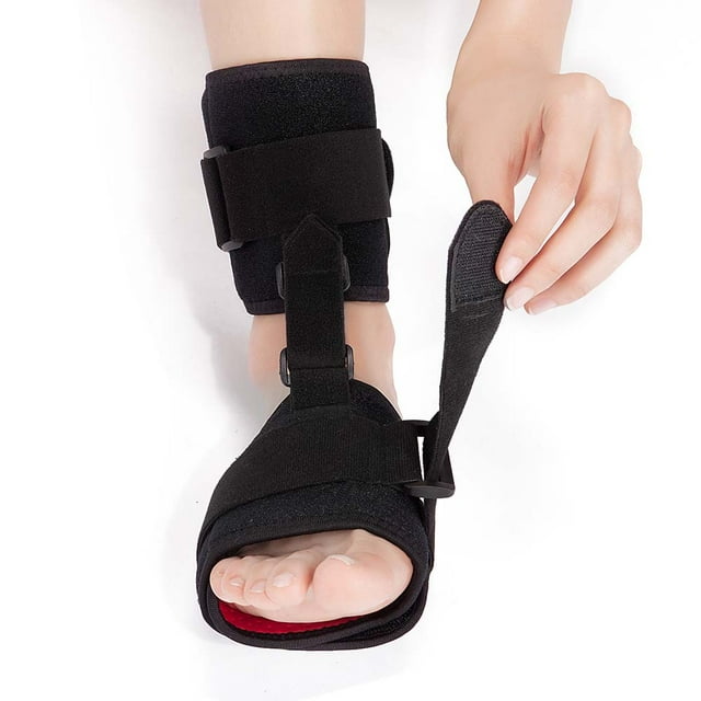 Adjustable Foot Drop Orthosis Ankle Corrector Brace Support, Correcting Foot Sag, Relieve Bed Strain for Achilles Tendon Fasciitis, Lightweight