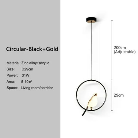 

CHNGYJC Elegant LED Bird Pendant Lamps for Bedroom and Living Room Stylish Indoor Lighting Chandelier Hanging Lights for Corridor Aisle AC85-265V Compatible