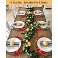 thumbnail image 4 of 13 Inch Round Placemats Set of 4, Red Christmas Non Slip Heat Insulation PP Table Mats, Xmas Tree Ball Snowflake Winter Gifts Washable Place Mats for Kitchen Dining Party Table Decor, 4 of 7