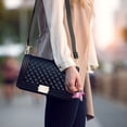 thumbnail image 4 of Uxcell 1Pcs 47 inch Length Adjustable PU Leather Crossbody Shoulder Purse Strap with Silver Hardware Black, 4 of 5