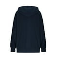 thumbnail image 3 of SuTry Women's Winter Casual Christmas Solid Round Neck Long Sleeve Pullover Blouse Sweatshirts for Holiday Easy to Pair Cozy Look(Navy#1,L), 3 of 5