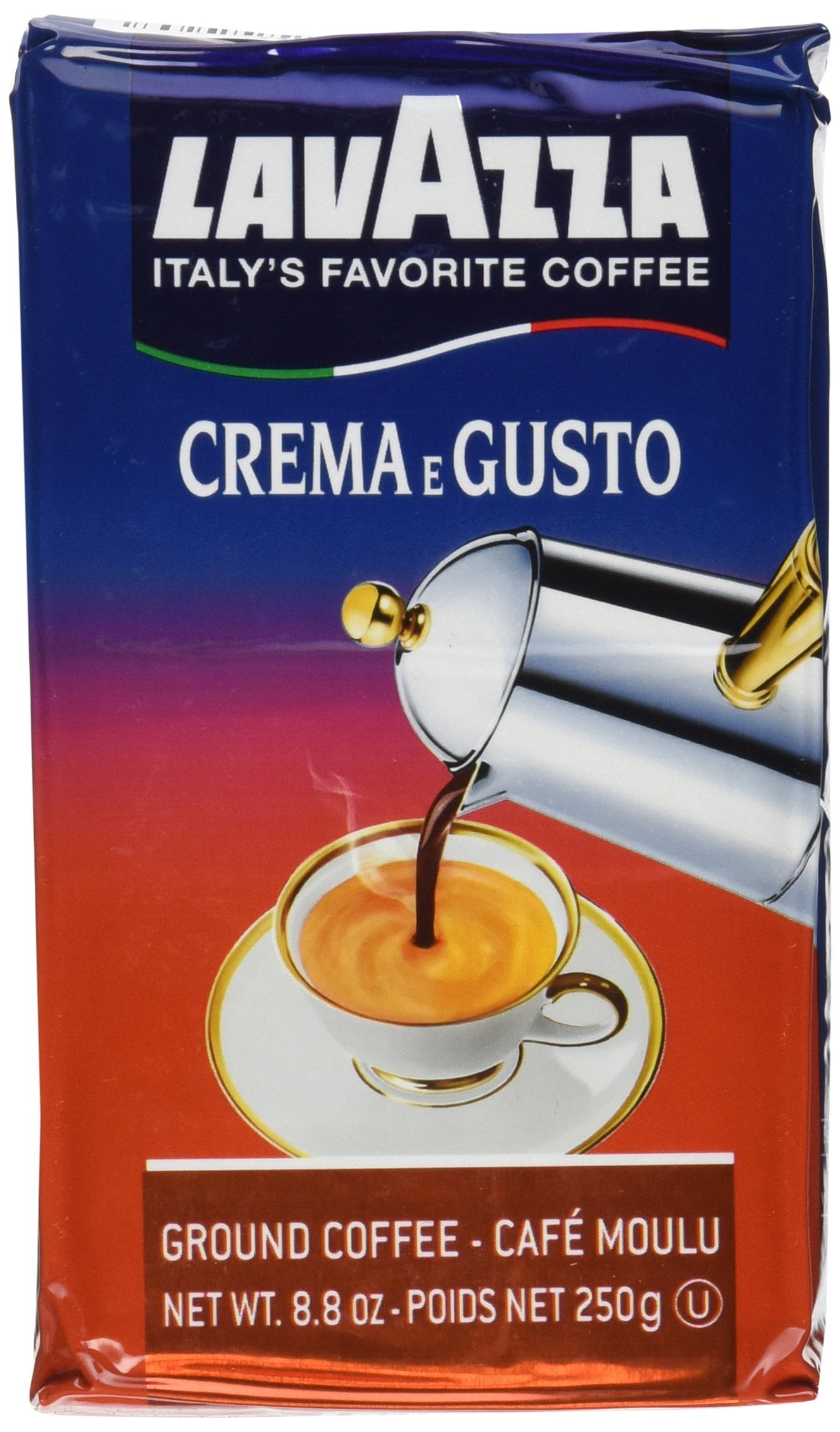 Lavazza Crema e Gusto Ground Coffee, Italian Espresso, 8.8-Ounce