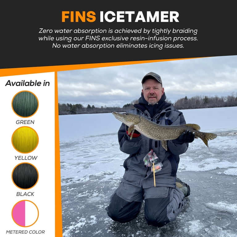 ice fishing line braided Frost Braid NO FADE color technology Sufix 832 Ice Braided Fishing