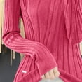 thumbnail image 4 of JYnXIANTI Fall Sweaters for Women Solid Color Crew Neck Warm Pullover Fashion Textured Long Sleeve Knit Tops, 4 of 5