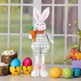 thumbnail image 5 of CRichMW Easter Bunny Plush Decoration, Standing Rabbit Stuffed W/Retractable Spring Leg, Easter Bunny Ornaments, Easter Bunny Figurines Home Decor, 5 of 10