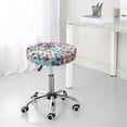 thumbnail image 7 of Fotbe Colorful Watercolor Dots Velvet Round Bar Stool Covers,Washable Bar Chair Seat Cover Bar Chair Cushion Covers ,Super Breathable Stretch Bar Stool Cushion-14 Inch, 7 of 7
