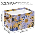 thumbnail image 3 of Ryvnso Artistic Daisy Flower Storage Basket Large Bin Foldable Boxes Toys Organizer 14.2x10.2x8.3in 2 PCs, 3 of 8
