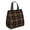 Brown and Red, variant on Green and Black Checkered Pattern Insulated Lunch Bag for Women Men, Large Portable Soft Cooler Tote, Thermal Food Storage Bag with Pearl Cotton, 8.66L, 8.75"x5.75"x9.5"