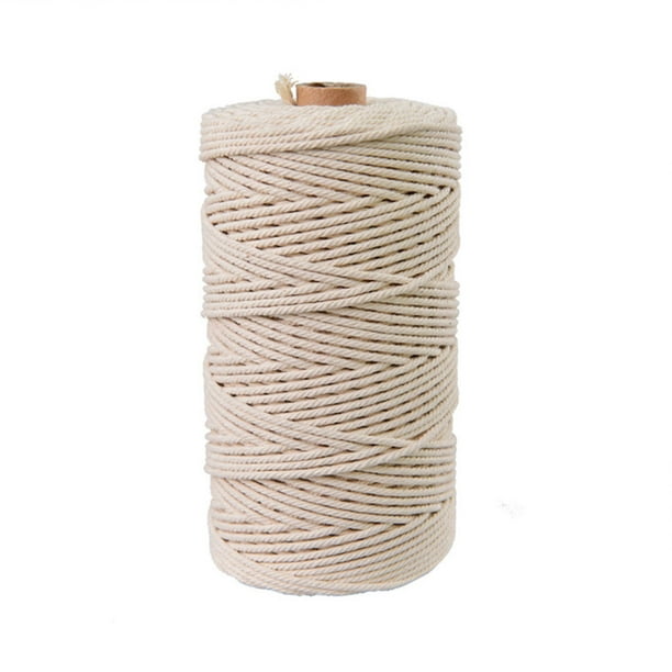 ZAXARRA Natural Twisted Cotton Rope Handmade Macrame Cord for DIY
