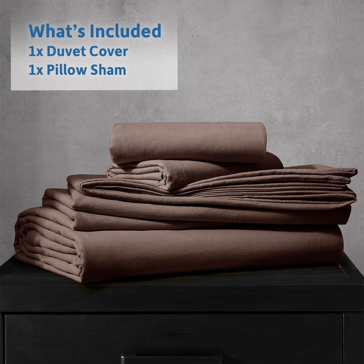 LammaLoe Duvet Cover Twin/Twin XL Size, Soft Prewashed 2-Piece Duvet Cover Bedding Set with 1 Pillow Sham, Chocolate Brown