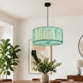 thumbnail image 2 of Eangee Home Design Drum Pendant 24 Inch, Shade Made Of Cocoa Leaves, 24x24x10 Inches, 2 of 8