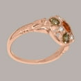 thumbnail image 4 of LBG British Made 10k Rose Gold Natural Citrine & Peridot Womens Anniversary Ring - 33 size options - Size 9.25, 4 of 7
