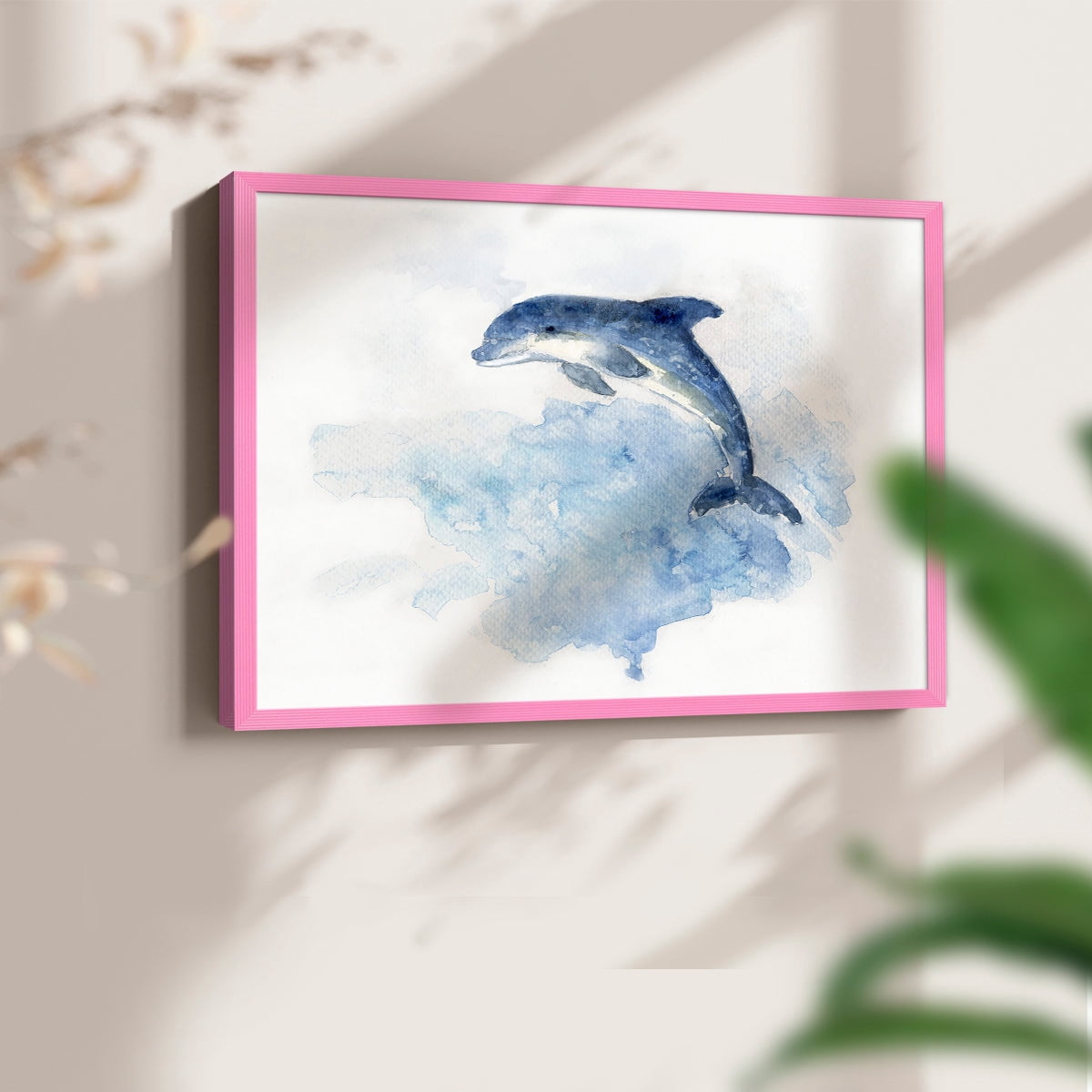 Wave Jumping by Sally Swatland - Restickable Framed Giclée Print