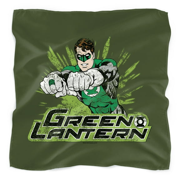 Green Lantern Rough Distress Bandana (21 in x 21 in)