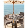 thumbnail image 3 of Outdoor Tablecloth with Umbrella Hole for Patio/Picnic/Party/Camping, Rustic Star Brown Waterproof Table Cloth Square Cover Washable, Vintage Plants Berry Wooden Grain (60"x 60"), 3 of 8