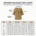 thumbnail image 3 of Only Moment Button Down Shirts for Women 3/4 Sleeve V Neck Ruffle Sleeves Cotton and Linen Dress Shirts Oxford Shirts Long Sleeve Work Blouses Collared Tops Tunics with Pocket Beige,L, 3 of 9
