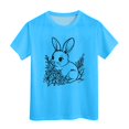 thumbnail image 4 of Happy Easter Shirt Girls 2025 Trendy Easter Eggs Bunny Printed Kids Tee Summer Short Sleeve Crewneck T Shirt 3-13Y Easter Outfit Baby Boy, 4 of 4