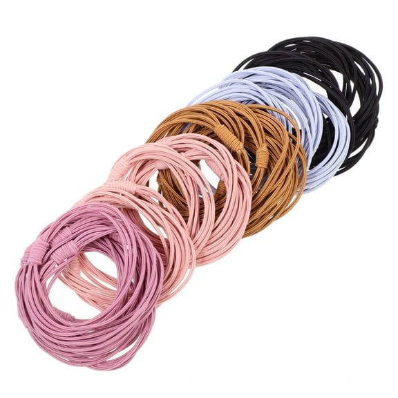 Raindrops Elastic Round Hair Bands for Women Girls Thin Small Hair Ties Daily Use