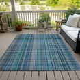 thumbnail image 6 of Addison Rugs Chantille Indoor/Outdoor Transitional Plaid Teal Washable Rectangle Rug, 2'6" x 3'10", 6 of 6
