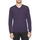 thumbnail image 1 of Calvin Klein Merino suéter con cuello en V para hombre, morado, mediano Calvin Klein  Pull-over, 1 of 1